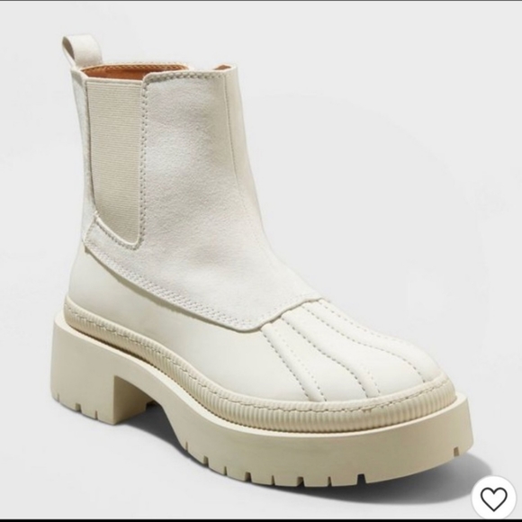 Universal Thread Shoes - Universal Thread Women's Ella Chelsea Duck Boots Off White